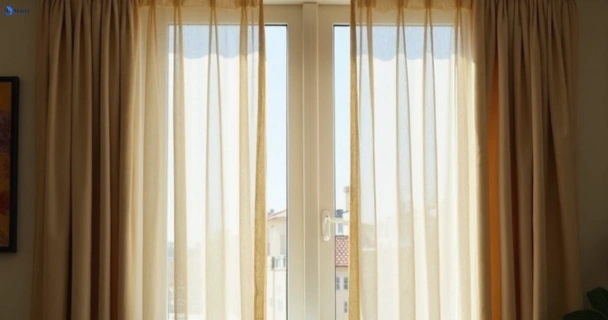 Dusty and dull curtains in kurwongbah before steam cleaning